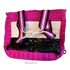 Stylish Pink and Black Tote Bag